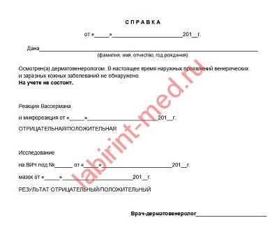 справка из квд